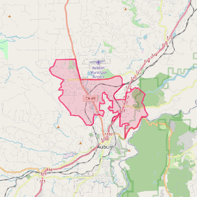 Map of North Auburn