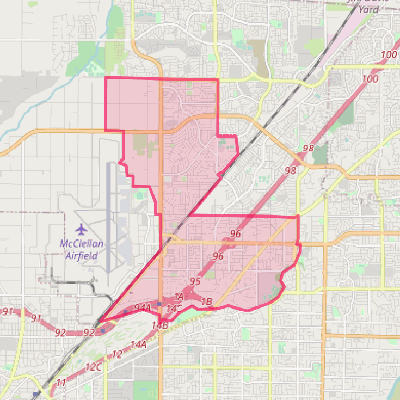 Map of North Highlands