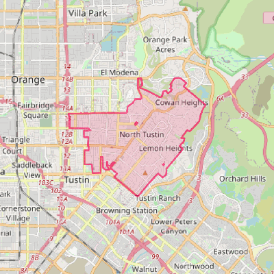 Map of North Tustin