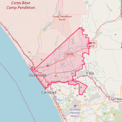 Map of Oceanside