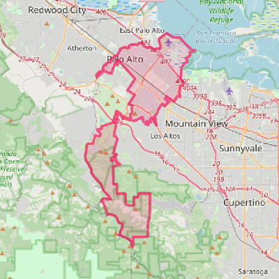 Map of Palo Alto