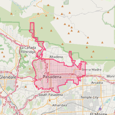 Map of Pasadena