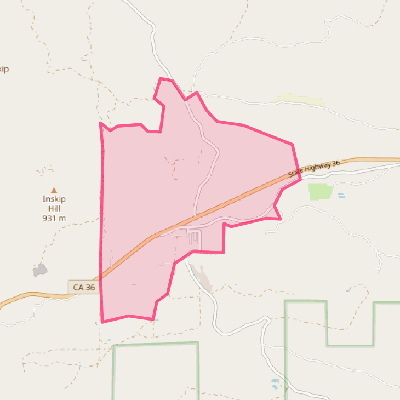 Map of Paynes Creek