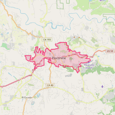 Map of Placerville