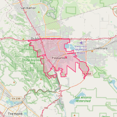 Map of Pleasanton