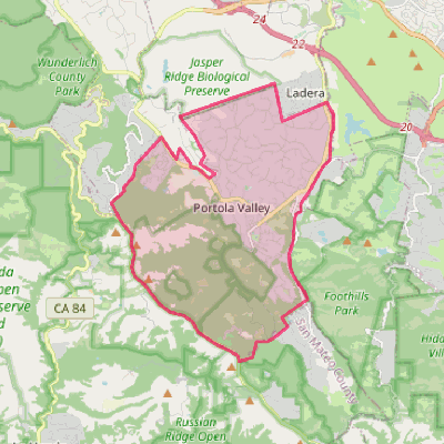 Map of Portola Valley