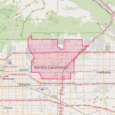 Map of Rancho Cucamonga