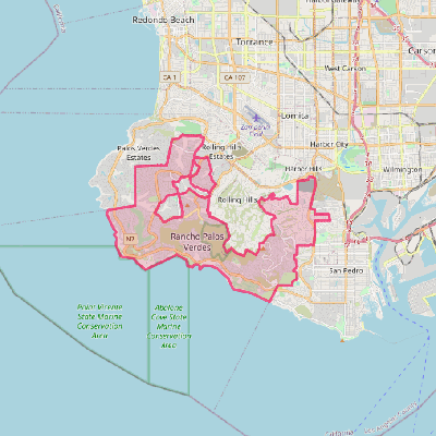 Map of Rancho Palos Verdes