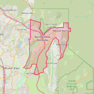 Map of Rancho Santa Margarita