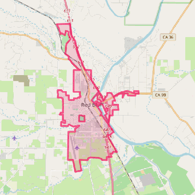 Map of Red Bluff