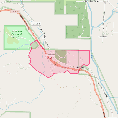 Map of Redcrest