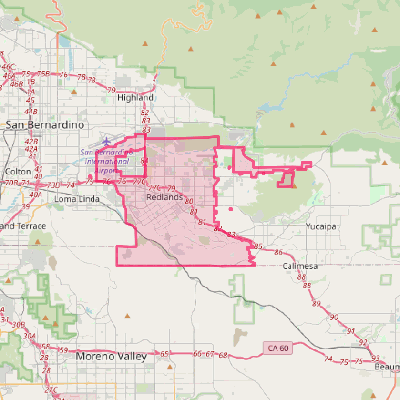 Map of Redlands