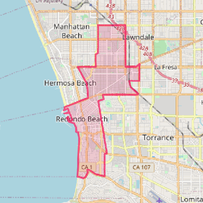 Map of Redondo Beach