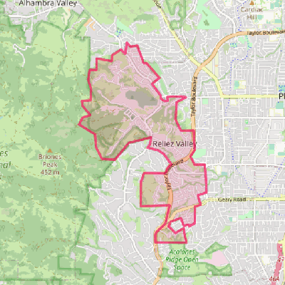 Map of Reliez Valley