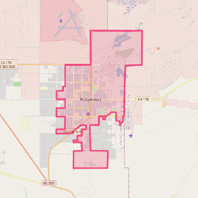 Map of Ridgecrest