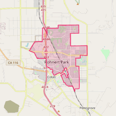 Map of Rohnert Park