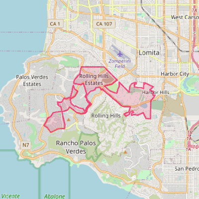 Map of Rolling Hills Estates