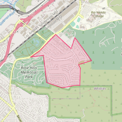 Map of Rose Hills