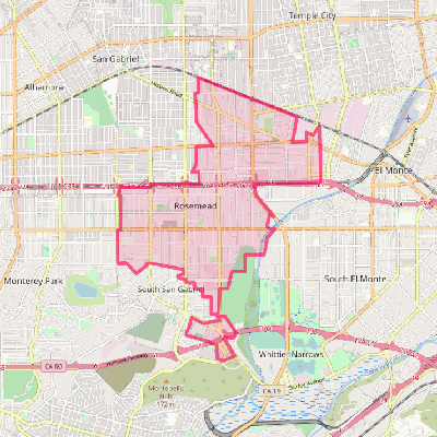 Map of Rosemead