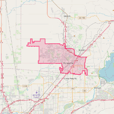 Map of Roseville