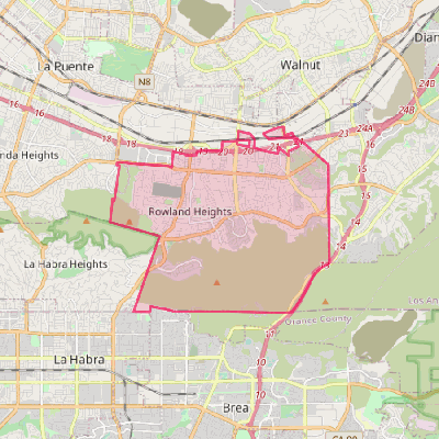 Map of Rowland Heights