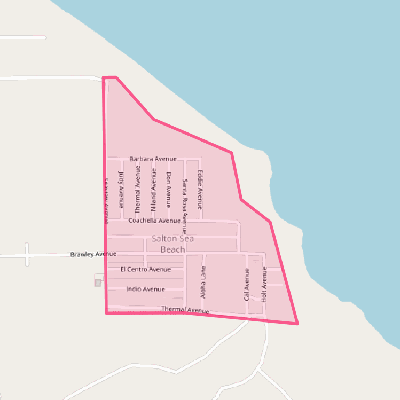 Map of Salton Sea Beach