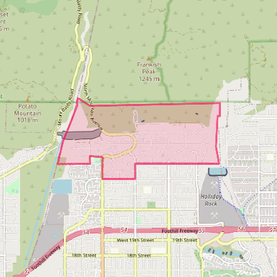 Map of San Antonio Heights