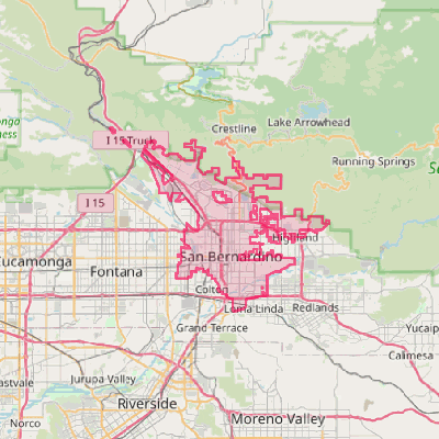 Map of San Bernardino