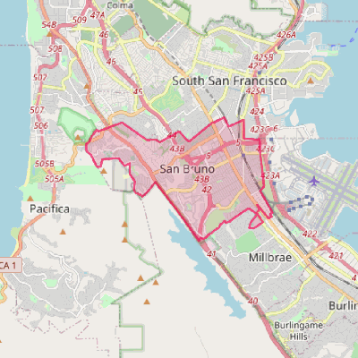 Map of San Bruno