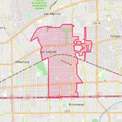 Map of San Gabriel