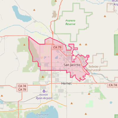 Map of San Jacinto