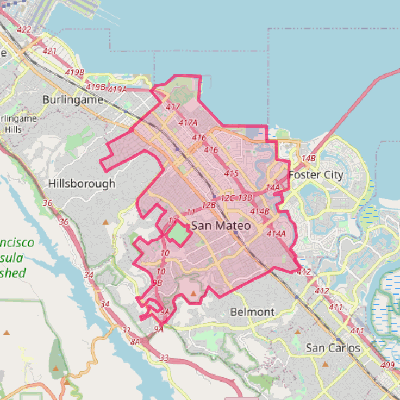 Map of San Mateo