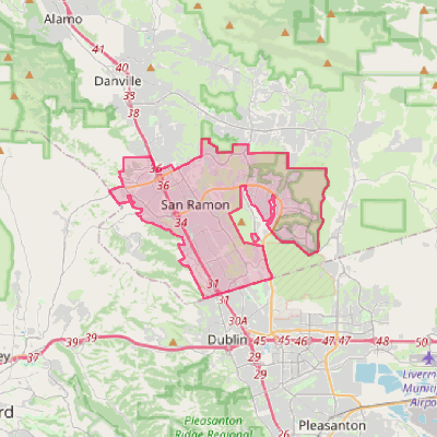 Map of San Ramon