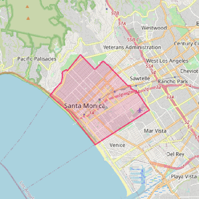 Map of Santa Monica