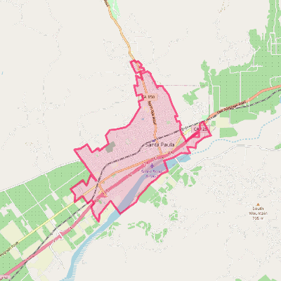 Map of Santa Paula