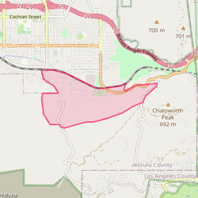 Map of Santa Susana