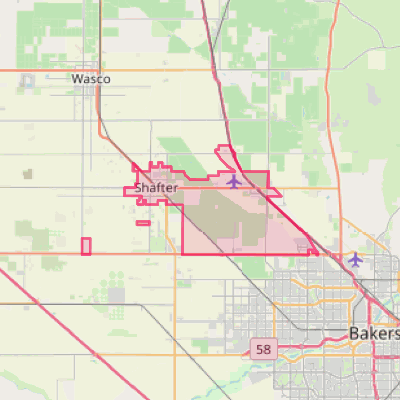 Map of Shafter