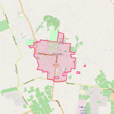Map of Sonoma