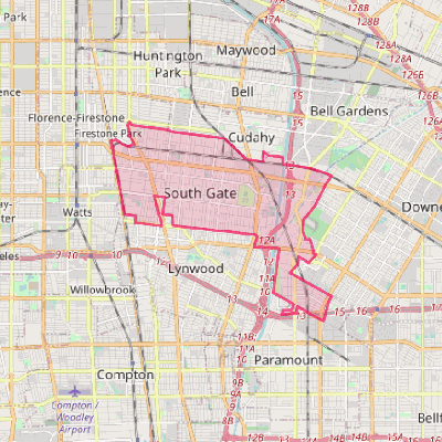 Map of South Gate