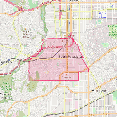 Map of South Pasadena