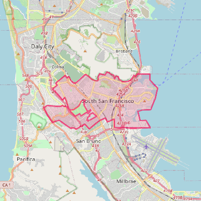 Map of South San Francisco