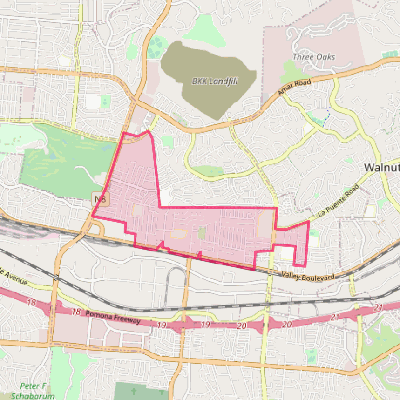 Map of South San Jose Hills