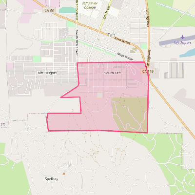 Map of South Taft