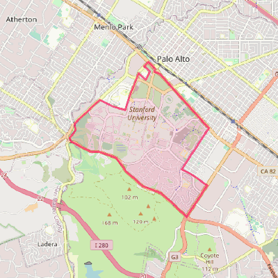 Map of Stanford