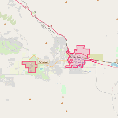 Map of Tehachapi