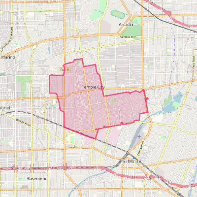 Map of Temple City