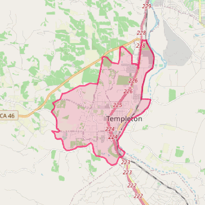 Map of Templeton