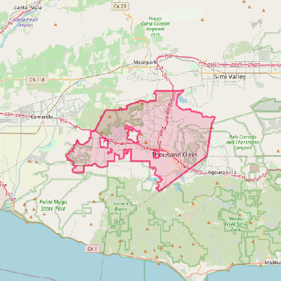 Map of Thousand Oaks