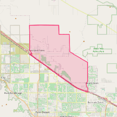 Map of Thousand Palms