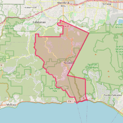 Map of Topanga